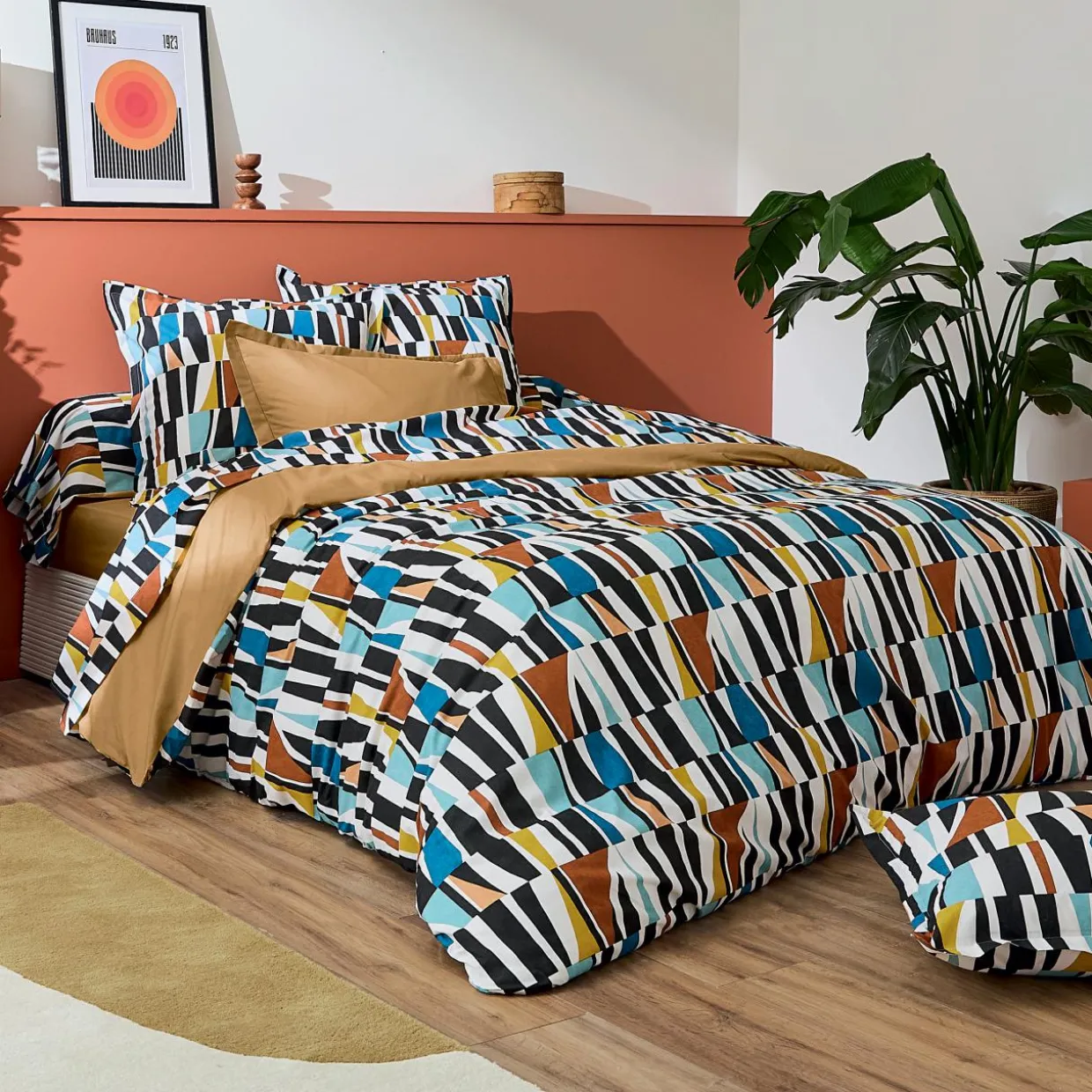 Housse de couette coton (300 x 240 cm) Pietro Multicolore