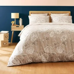 Housse de couette coton (200 x 200 cm) Lara Beige