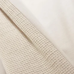 Housse de couette coton nid d'abeille (260 x 240 cm) Eva Beige