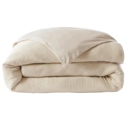 Housse de couette coton nid d'abeille (140 x 200 cm) Eva Beige