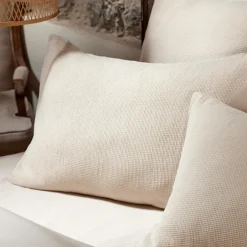 Housse de couette coton nid d'abeille (140 x 200 cm) Eva Beige