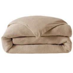 Housse de couette coton nid d'abeille (140 x 200 cm) Eva Ficelle