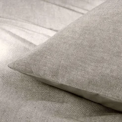 Housse de couette et deux taies d'oreiller coton (240 x 220 cm) Meline Gris anthracite