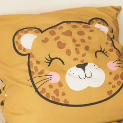Housse de couette et deux taies enfant coton (240 x 220 cm) Lola Caramel