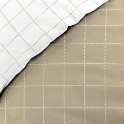 Housse de couette et deux taies d'oreiller en coton (200 x 200 cm) Cadria Blanc