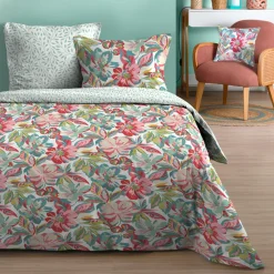 Housse de couette et deux taies d'oreiller en coton (240 x 220 cm) Martina Multicolore