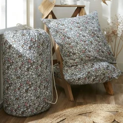 Housse de couette et deux taies coton (240 x 220 cm) Malia Multicolore