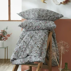 Housse de couette et deux taies coton (260 x 240 cm) Malia Multicolore