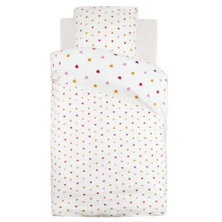 Housse de couette et une taie enfant coton (140 x 200 cm) Amour Multicolore