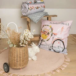 Housse de couette et une taie enfant coton (140 x 200 cm) Jardinage Multicolore