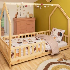 Housse de couette et une taie enfant coton (140 x 200 cm) Sky Dream Rose