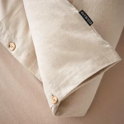 Housse de couette flanelle de coton (240 x 220 cm) Nina Beige