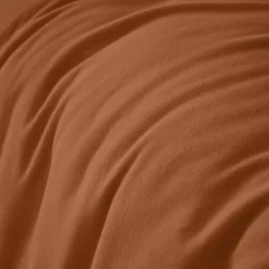 Housse de couette flanelle de coton (240 x 220 cm) Nina Terracotta
