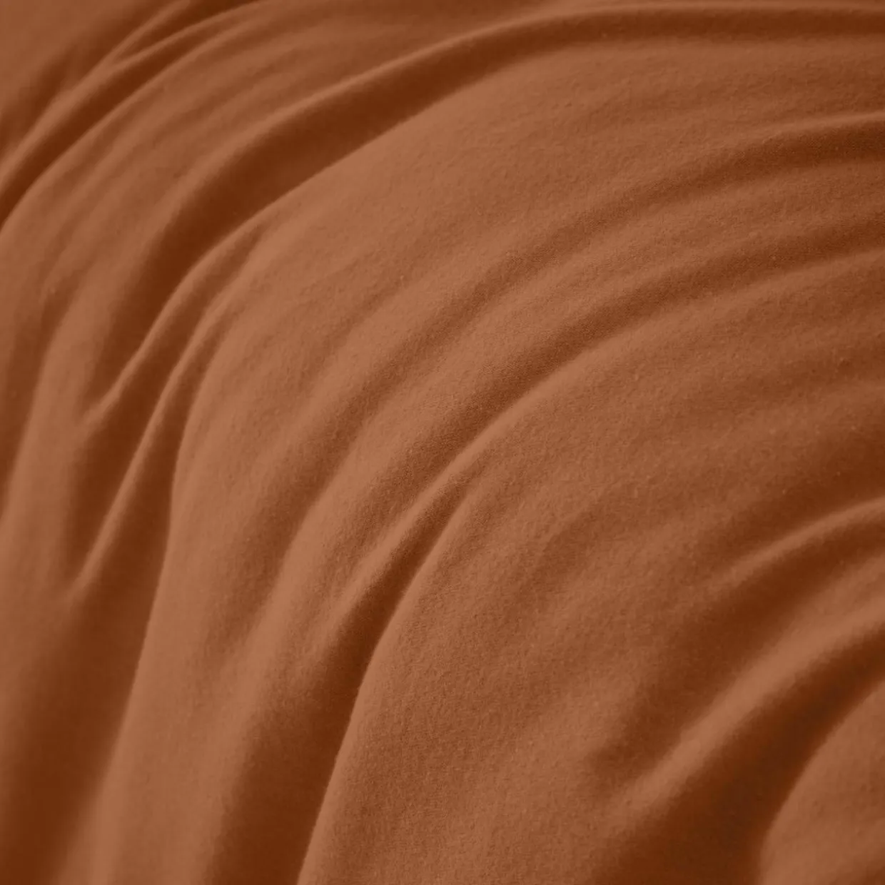 Housse de couette flanelle de coton (240 x 220 cm) Nina Terracotta