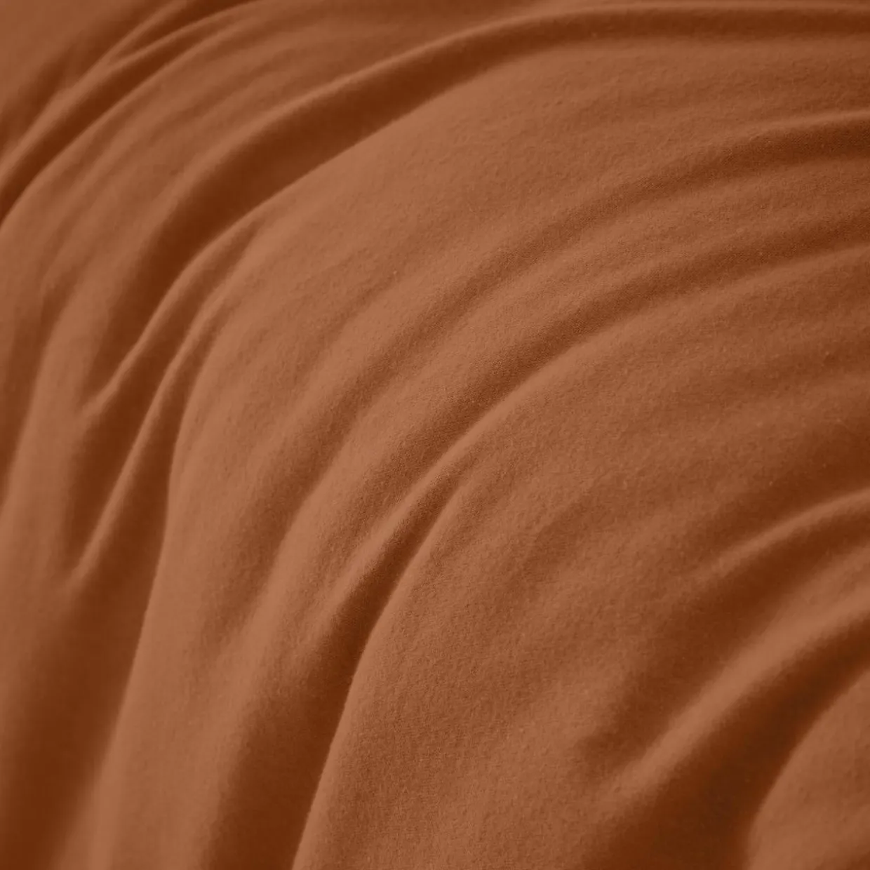 Housse de couette flanelle de coton (240 x 220 cm) Théa Terracotta