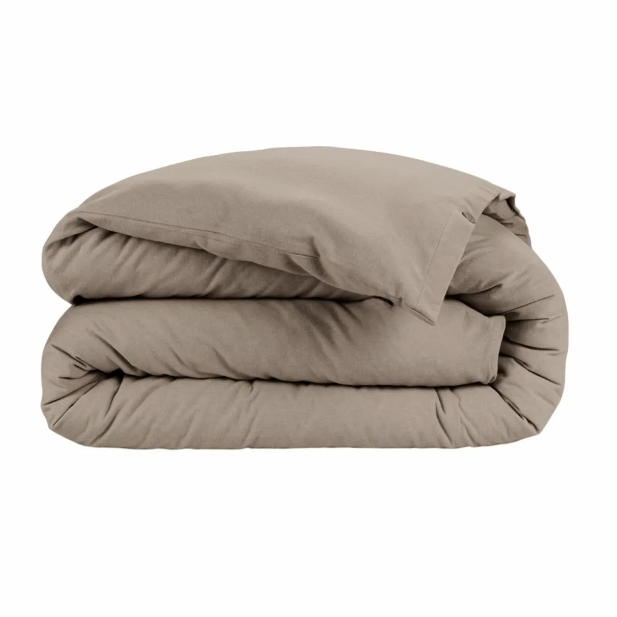 Housse de couette flanelle de coton (140 x 200 cm) Nina Ficelle
