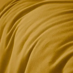 Housse de couette flanelle de coton (200 x 200 cm) Nina Jaune ocre