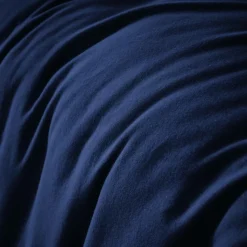 Housse de couette flanelle de coton (240 x 220 cm) Nina Bleu nuit