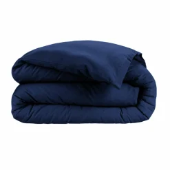 Housse de couette flanelle de coton (240 x 220 cm) Nina Bleu nuit