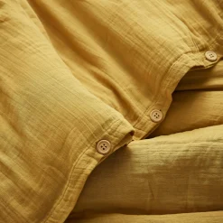 Housse de couette gaze de coton (240 x 220 cm) Gaïa Jaune safran