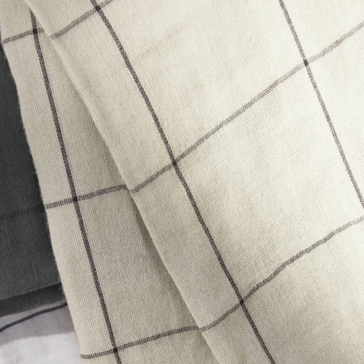 Housse de couette gaze de coton (200 x 200 cm) Gaïa Match Beige pampa
