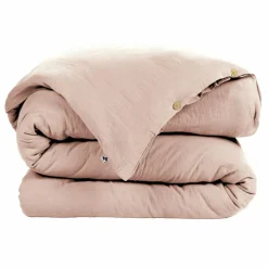Housse de couette gaze de coton (280 x 240 cm) Gaïa Rose poudré