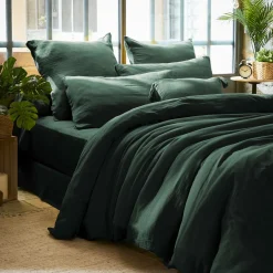 Housse de couette gaze de coton (200 x 200 cm) Gaïa Vert sapin