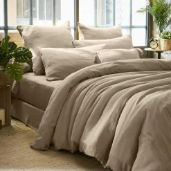 Housse de couette gaze de coton (200 x 200 cm) Gaïa Ficelle