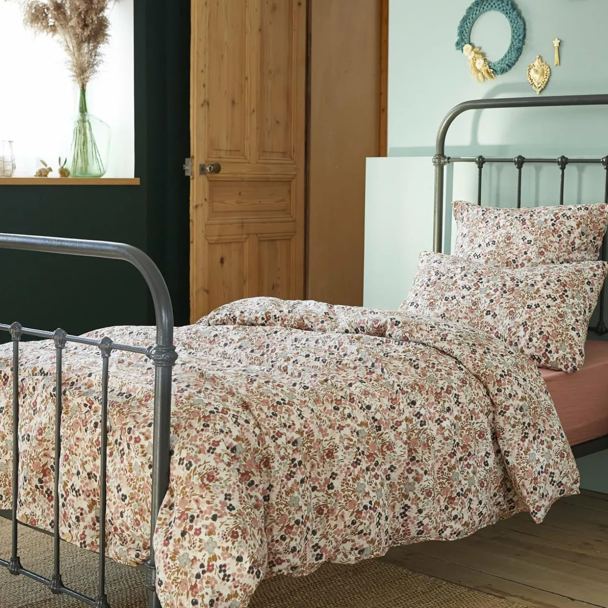 Housse de couette gaze de coton (140 x 200 cm) Constance Beige pampa