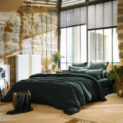 Housse de couette gaze de coton (280 x 240 cm) Gaïa Vert sapin