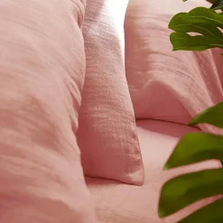 Housse de couette gaze de coton (200 x 200 cm) Gaïa Rose pêche