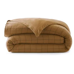 Housse de couette gaze de coton (140 x 200 cm) Gaïa Match Camel