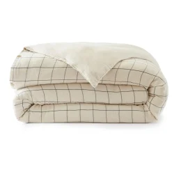 Housse de couette gaze de coton (240 x 220 cm) Gaïa Match Beige pampa