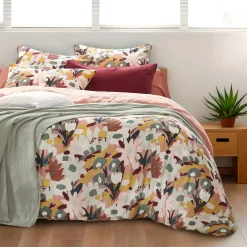 Housse de couette gaze de coton (240 x 220 cm) Azel Multicolore