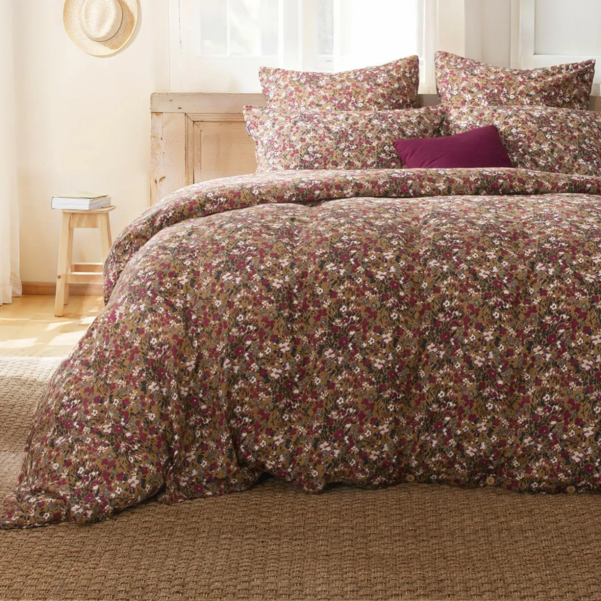 Housse de couette gaze de coton (200 x 200 cm) Constance Camel