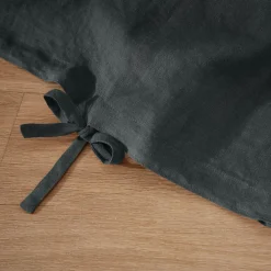 Housse de couette lin lavé (240 x 220 cm) Louise Gris ardoise