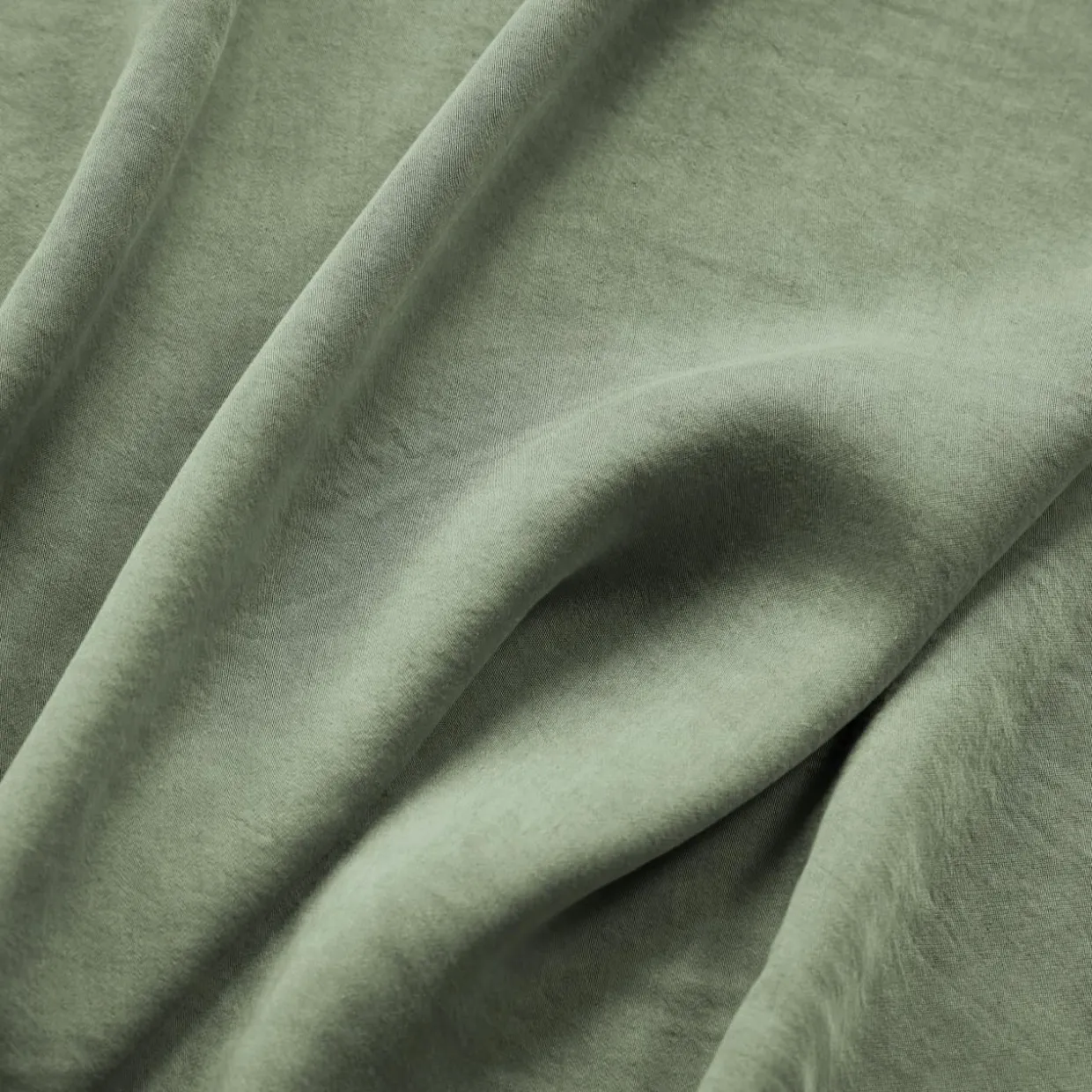 Housse de couette lyocell Tencel™ lavé (280 x 240 cm) Olivia Vert romarin