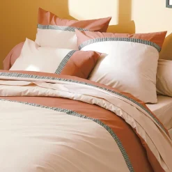 Housse de couette percale de coton (200 x 200 cm) Macassar Cognac