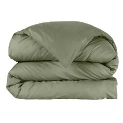 Housse de couette percale de coton (200 x 200 cm) Cali Vert romarin