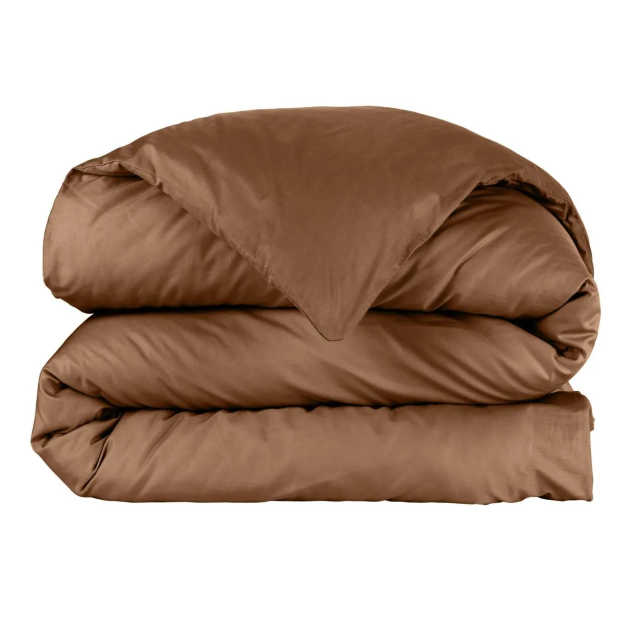 Housse de couette percale de coton (140 x 200 cm) Cali Marron chocolat