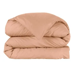 Housse de couette percale de coton (240 x 220 cm) Cali Rose pêche
