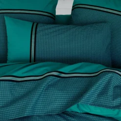 Housse de couette percale de coton (240 x 220 cm) Gustav Vert émeraude