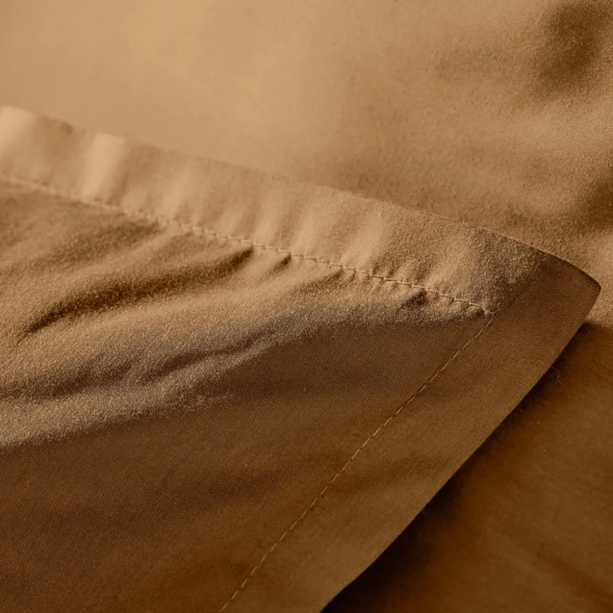 Housse de couette percale de coton (140 x 200 cm) Cali Camel