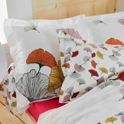 Housse de couette percale de coton (260 x 240 cm) Ginkgo Multicolore