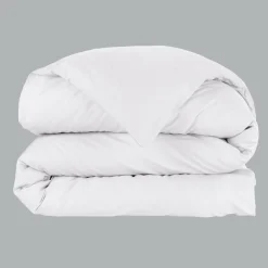 Housse de couette percale de coton (260 x 240 cm) Cali Blanche