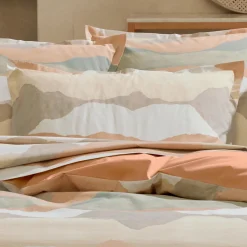 Housse de couette percale de coton (240 x 220 cm) Land Beige Craie