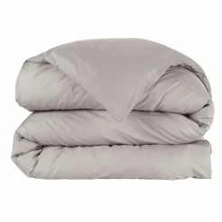 Housse de couette percale de coton (140 x 200 cm) Cali Gris clair