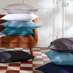 Housse de couette percale de coton (260 x 240 cm) Cali Bleu ciel