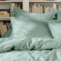 Housse de couette percale de coton (260 x 240 cm) Cali Vert eucalyptus