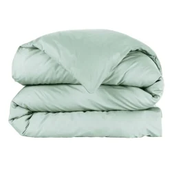 Housse de couette percale de coton (260 x 240 cm) Cali Vert eucalyptus